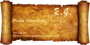 Ruda Gaszton névjegykártya